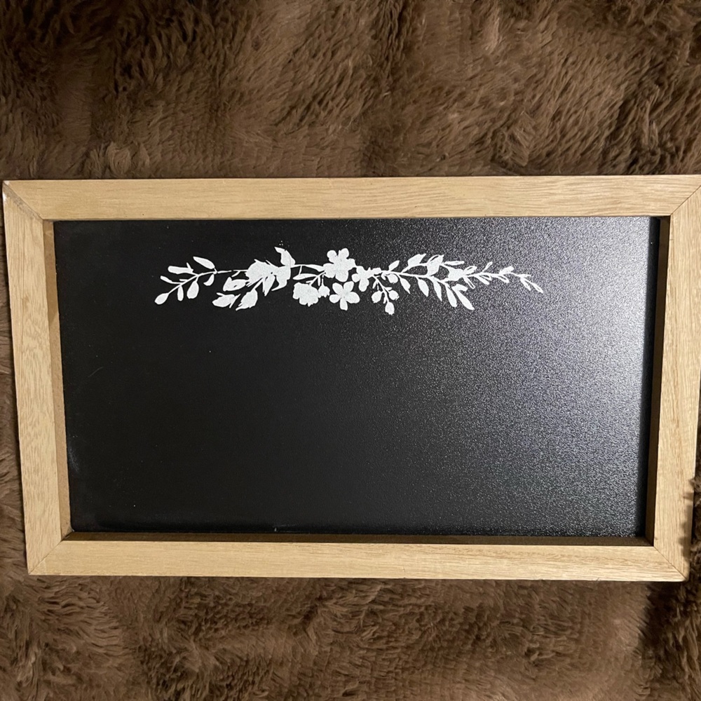 12x7 floral chalk board from hobby lobby